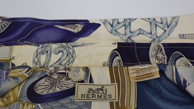 HERMES 長袖ブラウス ビフォー（ケアメンテ前）