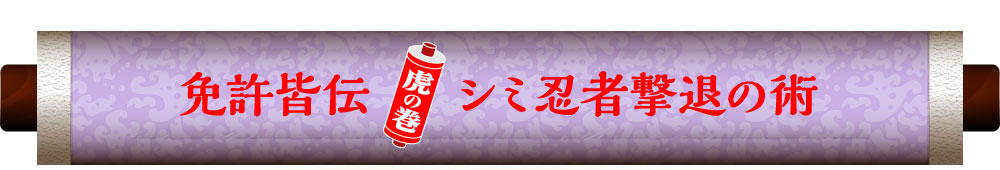 免許皆伝「虎の巻」シミ忍者撃退の術