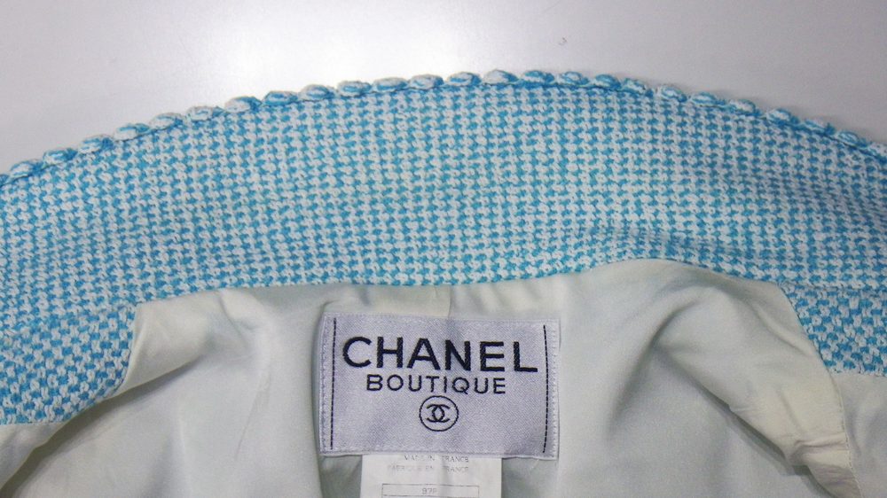 CHANEL ツイードジャケットのケア後（after）の実物写真